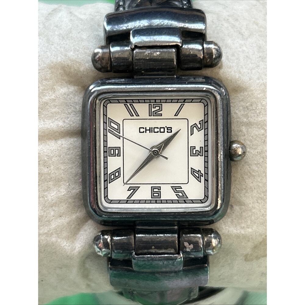 Chicos Dark Silver Tone Women’s Cuff Watch
